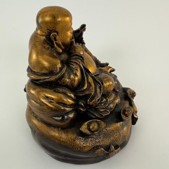Hotei Buddha Statue 4" Happy Laughing Generous Kind Monk Zen‎ Meditation Altar - Picture 3 of 5